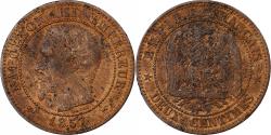World Coins - France, Napoleon III, 2 Centimes, 1857, Paris, Bronze,