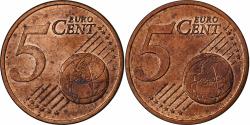 World Coins - European Union, 5 Euro Cent, error double reverse side, Copper Plated Steel