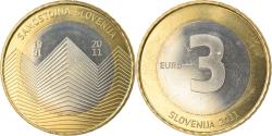 World Coins - Slovenia, 3 Euro, 20ème anniversaire de l'indépendance, 2011,
