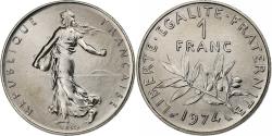 World Coins - France, 1 Franc, Semeuse, 1974, MDP, série FDC, Nickel,