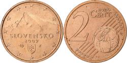 World Coins - Slovakia, 2 Euro Cent, 2009, Kremnica, Copper Plated Steel,