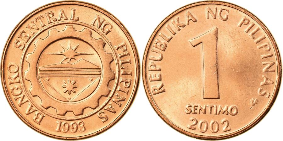 Coin, Philippines, Sentimo, 2002, , Copper Plated Steel, KM:273