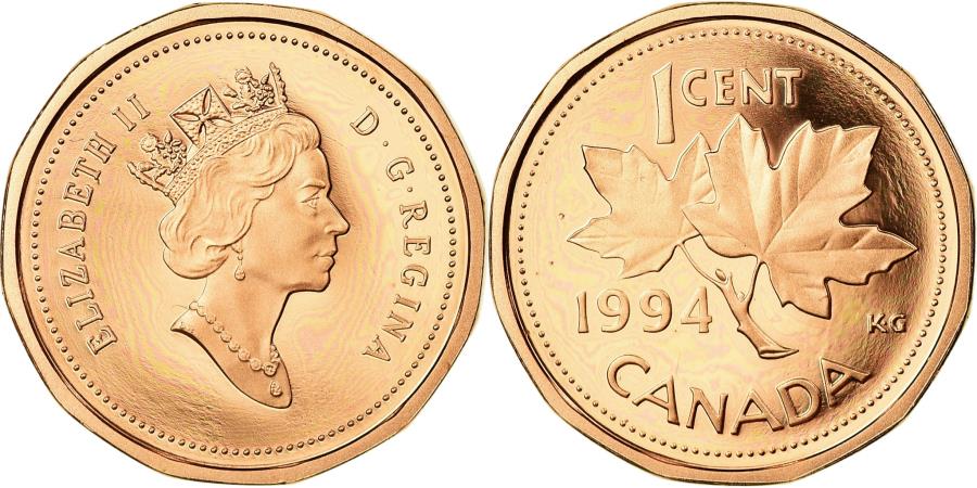 Coin Canada Elizabeth II Cent 1994 Royal Canadian Mint Ottawa Proof coin-canada-elizabeth-ii-cent-1994-royal-canadian-mint-ottawa-proof