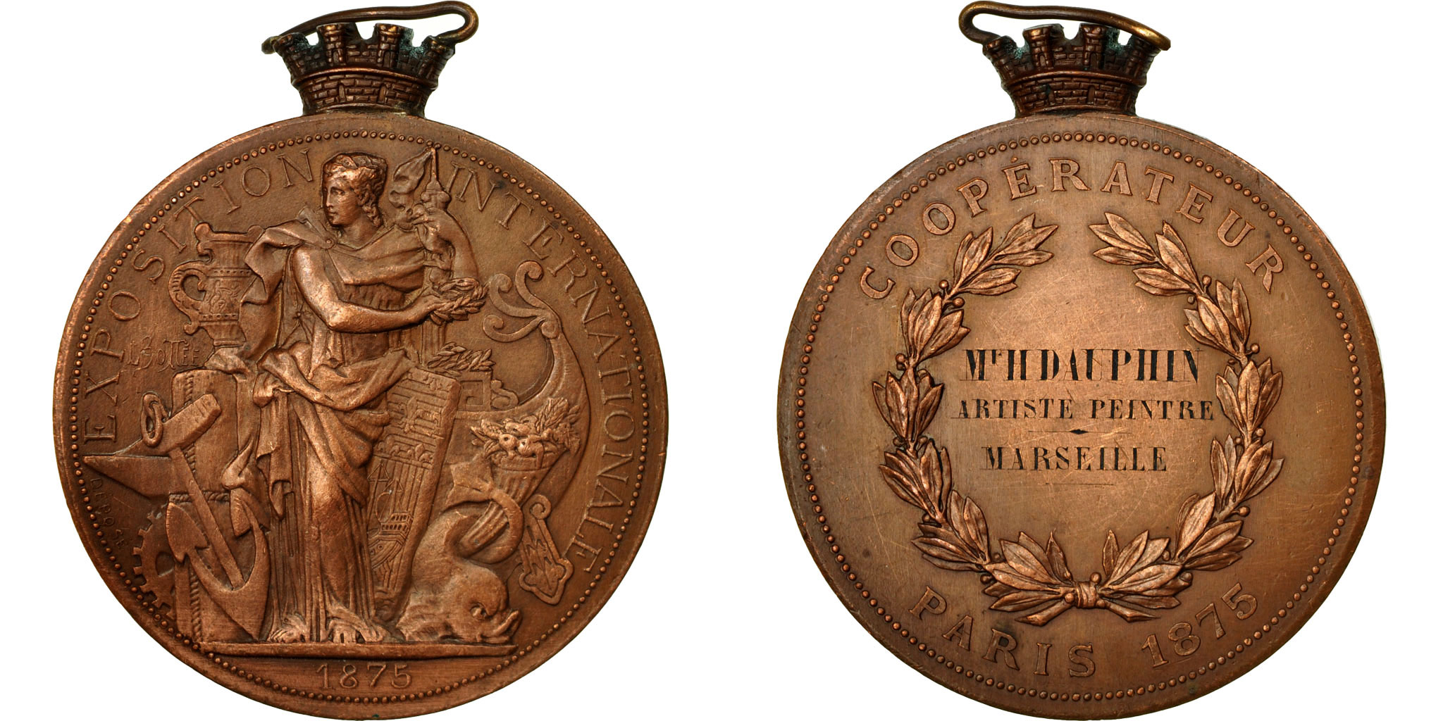 France, Medal, Peinture, Exposition Internationale de Paris, 1875,