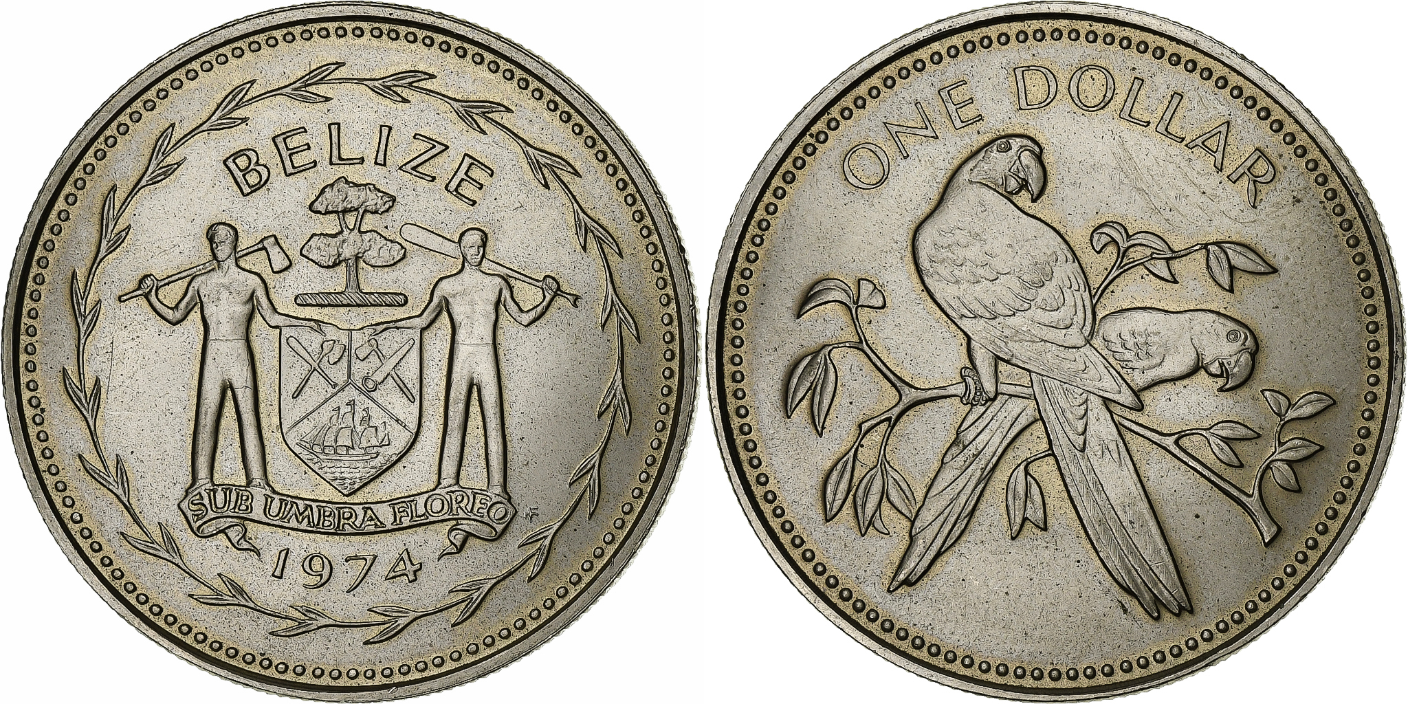 Belize, Dollar, 1974, Franklin Mint, Copper-nickel, , KM:43