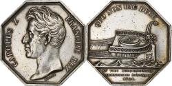 World Coins - France, Token, Charles X, Chambre de Commerce de Bordeaux, 1826, Silver, Barre