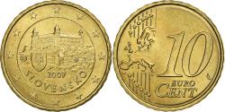 World Coins - Slovakia, 10 Euro Cent, 2009, Kremnica, , Brass, KM:98