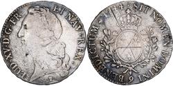 World Coins - France, Louis XV, Ecu, Écu au bandeau, 1744, Rennes, Silver,