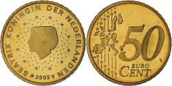 World Coins - Netherlands, 50 Euro Cent, 2002, Utrecht, , Brass, KM:239
