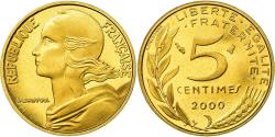World Coins - Coin, France, Marianne, 5 Centimes, 2000, Paris, Proof,
