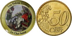 World Coins - France, Token, Frères Grimm, Chat botté, Nordic gold,
