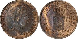 World Coins - Spain, Alfonso XIII, Centimo, 1906, Madrid, Bronze,