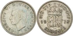 World Coins - Coin, Great Britain, George VI, 6 Pence, 1938, , Silver, KM:852