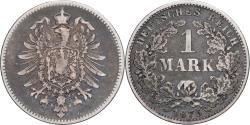 World Coins - German Empire, Wilhelm I, Mark, 1875, Karlsruhe, Silver, , KM:7