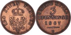 World Coins - Coin, German States, PRUSSIA, Wilhelm I, 3 Pfennig, 1867, Hannover,