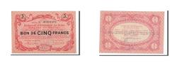 World Coins - Banknote, Pirot:08-180, 5 Francs, 1917, France, UNC(63), Rethel