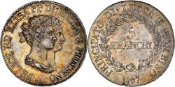 World Coins - Coin, ITALIAN STATES, LUCCA, Felix and Elisa, 5 Franchi, 1807, Firenze