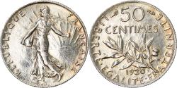 World Coins - Coin, France, Semeuse, 50 Centimes, 1920, Paris, , Silver, KM:854