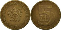 World Coins - Coin, Poland, 5 Zlotych, 1984, Warsaw, , Brass, KM:81.1