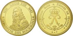World Coins - France, Medal, Les rois de France, Louis XIII, History, , Copper Gilt