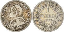 World Coins - Coin, ITALIAN STATES, PAPAL STATES, Pius IX, Lira, 1866, Rome,