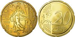 World Coins - France, 20 Euro Cent, 2009, BE, , Brass, KM:1411