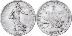 World Coins - Coin, France, Semeuse, 2 Francs, 1905, Paris, , Silver, KM:845.1