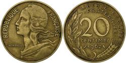 World Coins - France, 20 Centimes, Marianne, 1962, Paris, Aluminum-Bronze,