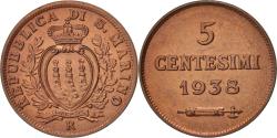 World Coins - Coin, San Marino, 5 Centesimi, 1938, Rome, , Bronze, KM:12