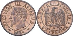 World Coins - Coin, France, Napoleon III, Centime, 1854, Rouen, Rare,
