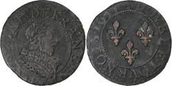 World Coins - France, Louis XIII, Double Tournois, 163[-], Uncertain mint, Copper,