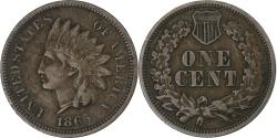 Us Coins - United States, Indian Head, Cent, 1865 (fancy 5), Philadelphia,