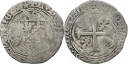 World Coins - France, Louis XI, Blanc à la couronne, 1461-1483, Montpellier, Billon