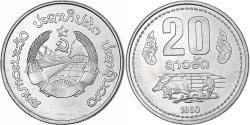 World Coins - Lao, 20 Att, 1977, Paris, Aluminum, , KM:23