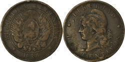 World Coins - Coin, Argentina, 2 Centavos, 1884, , Bronze, KM:33