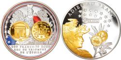World Coins - France, Medal, Adieu au Franc, 500 Francs Arc de Triomphe de l'Etoile, Politics