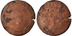 World Coins - Coin, France, Louis XIV, Liard de France au buste âgé, troisième type, Liard