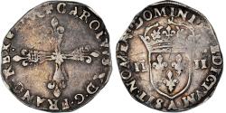 World Coins - Coin, France, Charles X, 1/4 d'écu à la croix de face, 1590, Paris,
