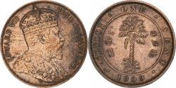 World Coins - Ceylon, Edward VII, Cent, 1909, Calcutta, Copper,