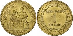 World Coins - France, Franc, Chambre de commerce, 1922, Paris, Cupro-Aluminium,