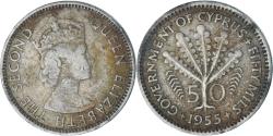 World Coins - Coin, Cyprus, 50 Mils, 1955