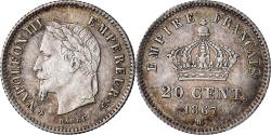 World Coins - Coin, France, Napoleon III, Napoléon III, 20 Centimes, 1867, Strasbourg