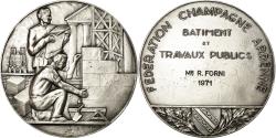 World Coins - France, Medal, Bâtiments et Travaux Publics, Champagne Ardenne, 1971, Berton