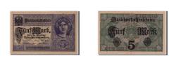 World Coins - Banknote, Germany, 5 Mark, 1917, 1917-08-01, KM:56b, UNC(65-70)