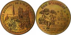World Coins - France, 1 écu d'Amiens, Cathédrale d'Amiens, 1994, Brass,