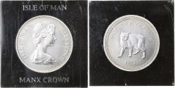 World Coins - Isle of Man, Elizabeth II, Crown, Manx Cat, 1975, Pobjoy Mint, Copper-nickel