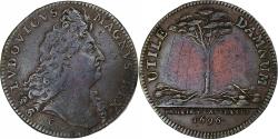World Coins - France, Token, Louis XIV, Parties et Revenus Casuels, 1696, Copper,