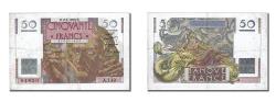 World Coins - Banknote, France, 50 Francs, 50 F 1946-1951 ''Le Verrier'', 1950, 1950-03-02