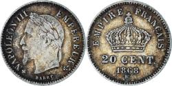 World Coins - Coin, France, Napoleon III, Napoléon III, 20 Centimes, 1868, Strasbourg