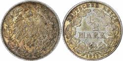 World Coins - GERMANY - EMPIRE, 1/2 Mark, 1915, Karlsruhe, , Silver, KM:17